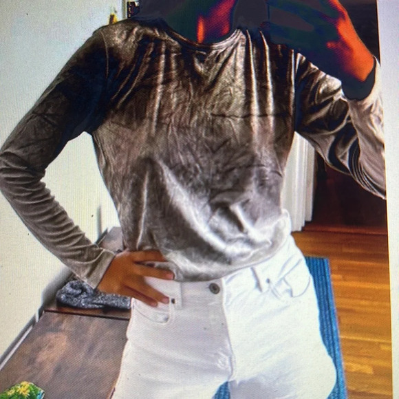 Dana Buckman Crushed Velvet Top Deep Merlot - Picture 11 of 11